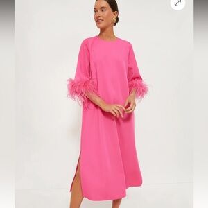 Tuckernuck Hot Pink Feather Jamie Dress
